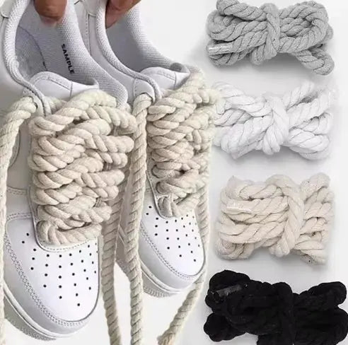 2pcs Wide Cotton Round Shoelaces for Men & Women Vivareflex Online