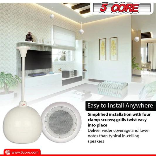 5Core Pendant Hanging Wall Speaker 15W Commercial Ceiling Mount speakers 8 Ohm Office Home Restaurant Vivareflex Online