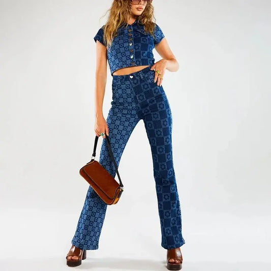 90s Vintage Retro Girls Denim T-Shirt Vivareflex Online