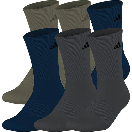 Adidas Men's Athletic Cushioned Crew Socks with Arch Compression for a Secure Fit (6-Pair) - Vivareflex Online