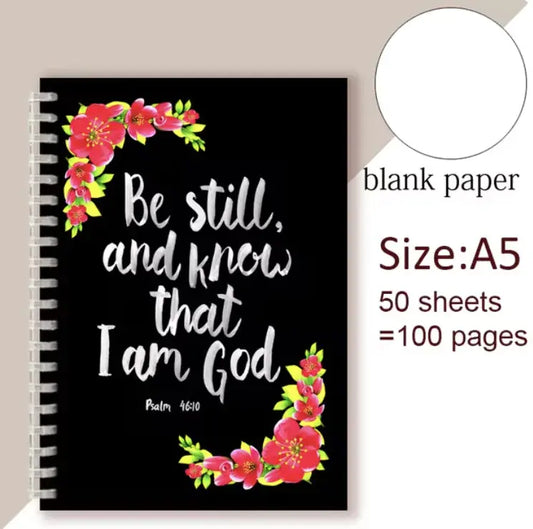 Be Still and Know That I Am God - Christian Spiral Notebook with Psalm 46:10 Quote Vivareflex Online