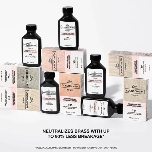 COLORCHARM Permanent Liquid Toners| Neutralize Brass| Free of Parabens| Vegan| T10| Pale Blonde| 1.4 Fl Oz - Vivareflex Online
