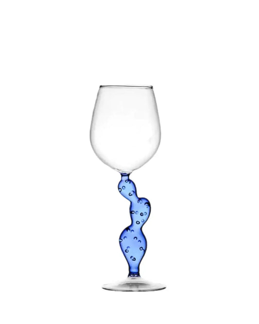 Cactus Wine Glass- Blue Vivareflex Online