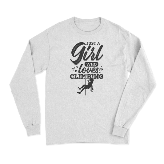 Climbing Just A Girl Who Loves Climbing Men Long Sleeve Shirt Vivareflex Online