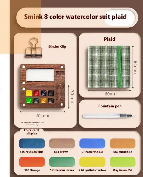 Compact Walnut Watercolor & Sketch Kit Vivareflex Online