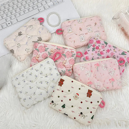Cute Cartoon Small Travel Cosmetic Lipstick Earphone Card Portable Storage Bag Purse Women Mini Makeup Handbags Wallet Pouch Bag Ultimate Bag Store