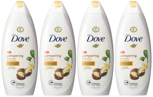 Dove Purely Pampering Body Wash for Dry Skin – Shea Butter & Warm Vanilla, 22 Fl Oz (Pack of 4) - Vivareflex Online