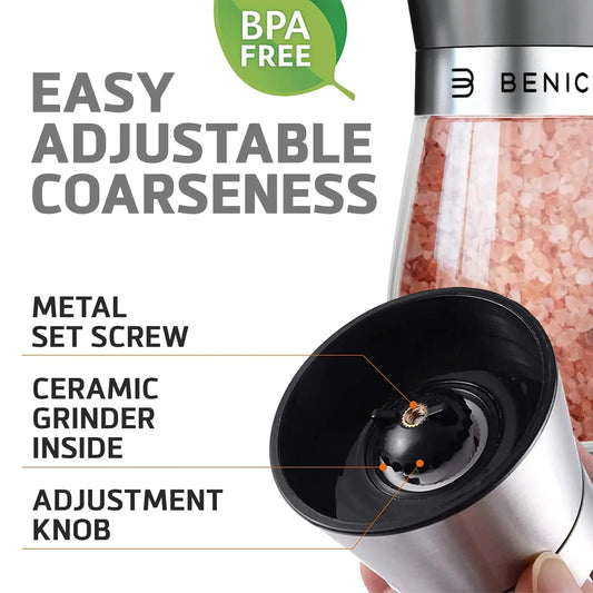 Elegant Stainless Steel Spice Grinder Duo - Adjustable & Easy Clean Vivareflex Online