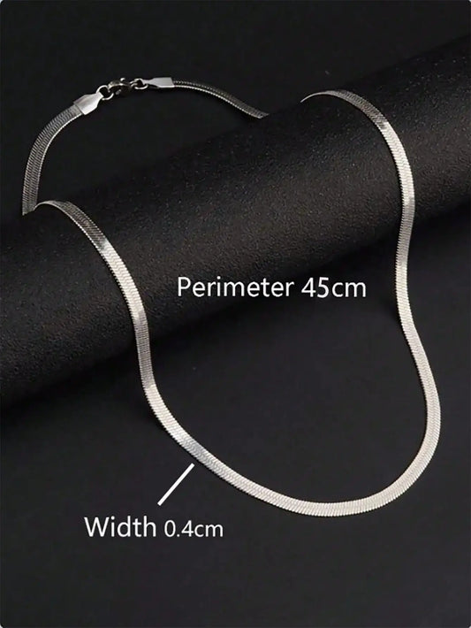 Fashionable Flat Snake Chain Necklace For Men Vivareflex Online