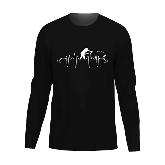 Fishing Heart Beat Men Long Sleeve Shirt Vivareflex Online