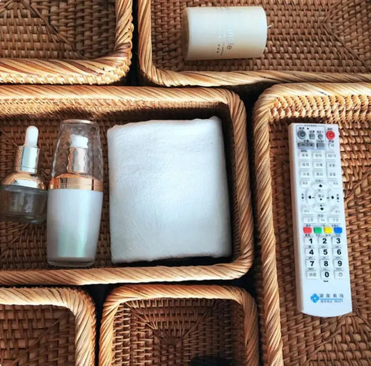 Handmade Rattan Tray Basket Vivareflex Online