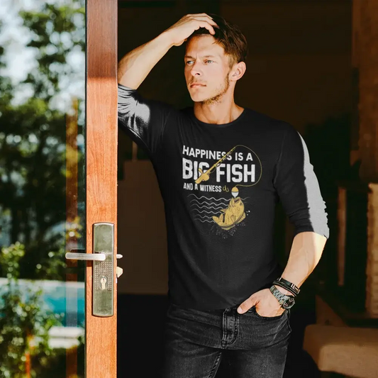 Happiness Is A Big Fish Men Long Sleeve Shirt Vivareflex Online