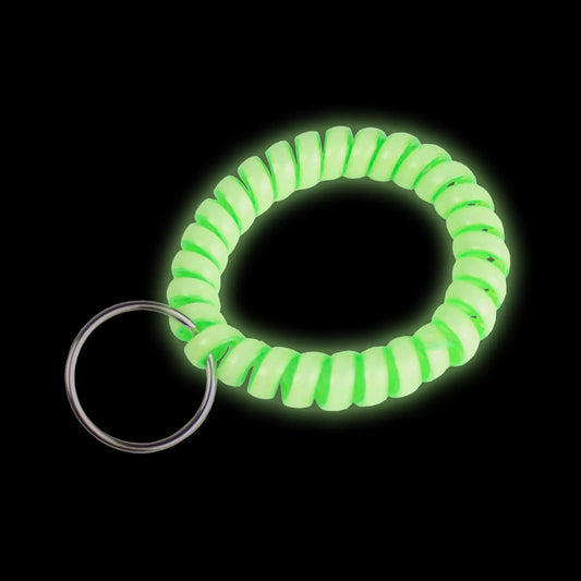 Lucky Line 2” Diameter Spiral Wrist Coil with Steel Key Ring – Stretchable Key Chain Bracelet - Vivareflex Online