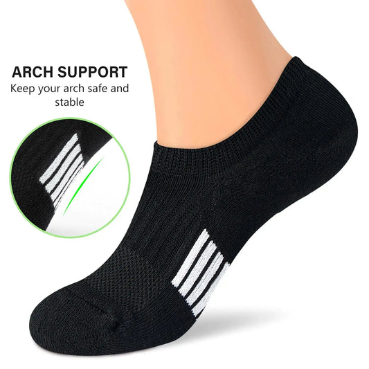 No Show Socks Womens Athletic Cushion Ankle Footies_Vivareflex_Online