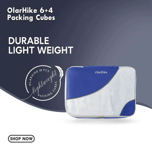 OlarHike Travel Essentials 10-Piece Packing Cube Set with Anti-Tear Stitching - Vivareflex Online