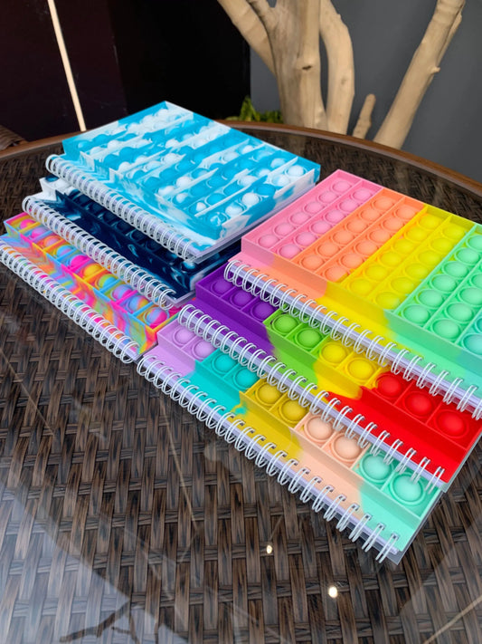 Pop Its Push Bubble Fidget Toys Pencil Case and Notebook Set - Vivareflex Online