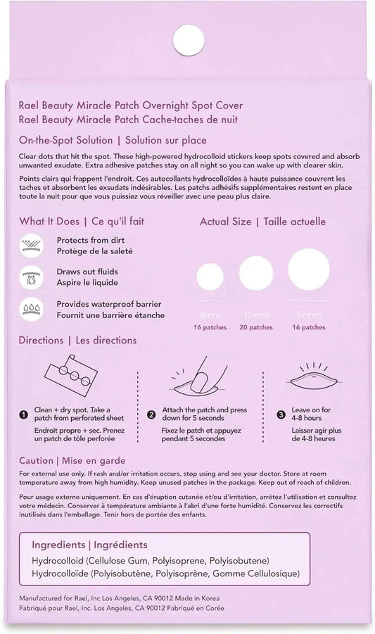 Rael Miracle Beauty Pimple Patches - Hydrocolloid_Vivareflex_Online