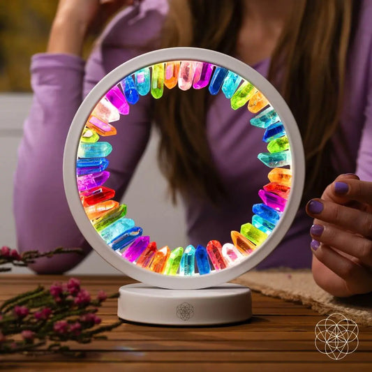 Rainbow After the Storm - Clear Quartz Lamp of Hope Conscious Items