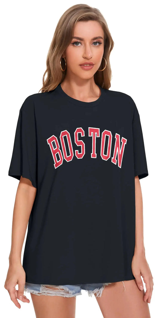 Rosemia Womens Oversized T-Shirt Crew Neck Summer Short Sleeve_Vivareflex_Online