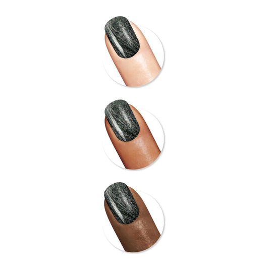 Sally Hansen Insta-Dri® Holo-Glow Chrome Zone - Metallic Black Quick Dry Nail Polish (0.3 Fl Oz) - Vivareflex Online