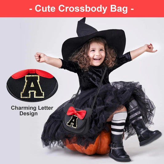 Toddler Purse Gifts for Girls, Little Girl Purse Kids Wallet Crossbody Bag Toys Birthday Gift for Girl Black-black Initial I - Vivareflex Online