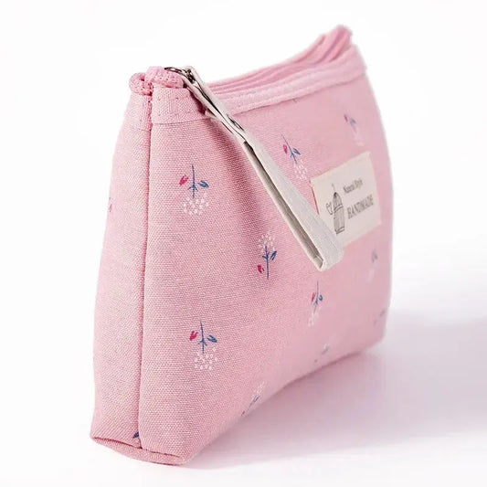 Women Floral Small Cosmetic Bag Makeup Bag Travel Neceser Storage Organizer Zipper Toiletry Wash Make Up Bags Purse Pouch Ultimate Bag Store