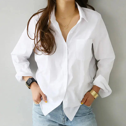 Women White Shirt Female Blouse Tops Vivareflex Online