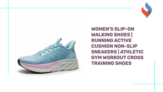 Women's Slip-On Walking Shoes | Running Active Cushion Non-Slip Sneakers | Athletic Gym Workout Cross Training Shoes by@Outfy