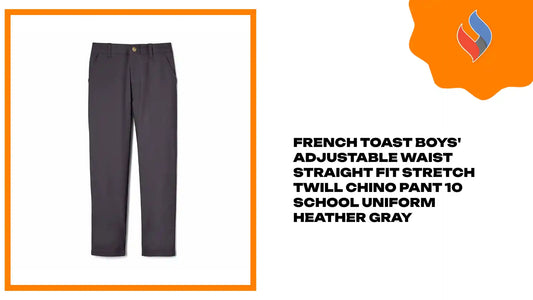French Toast Boys' Adjustable Waist Straight Fit Stretch Twill Chino Pant 10 School Uniform Heather Gray by@Outfy
