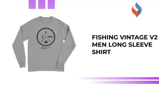 Fishing Vintage v2 Men Long Sleeve Shirt by@Outfy