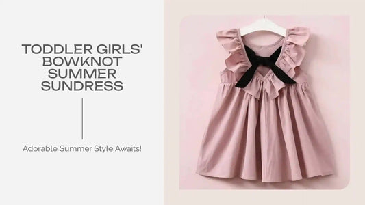 Toddler Girls' Bowknot Summer Sundress by@Outfy