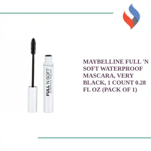 Maybelline Full 'N Soft Waterproof Mascara, Very Black, 1 Count 0.28 Fl Oz (Pack of 1) by@Outfy