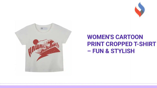 Women's Cartoon Print Cropped T-Shirt – Fun & Stylish by@Outfy