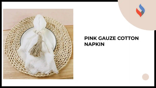 Pink Gauze Cotton Napkin by@Outfy