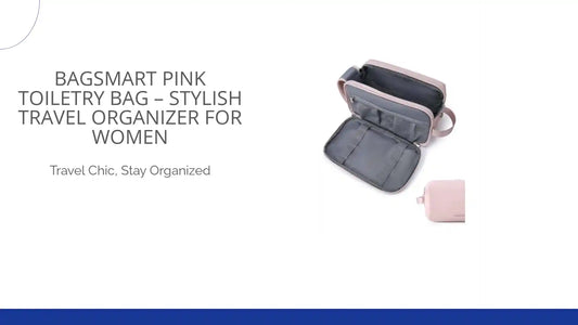 BAGSMART Pink Toiletry Bag – Stylish Travel Organizer for Women by@Outfy