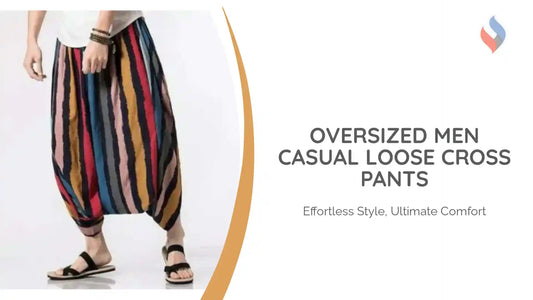 Oversized Men Casual Loose Cross Pants by@Outfy