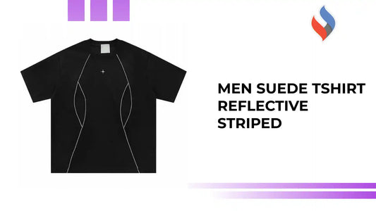 Men Suede Tshirt Reflective Striped by@Outfy