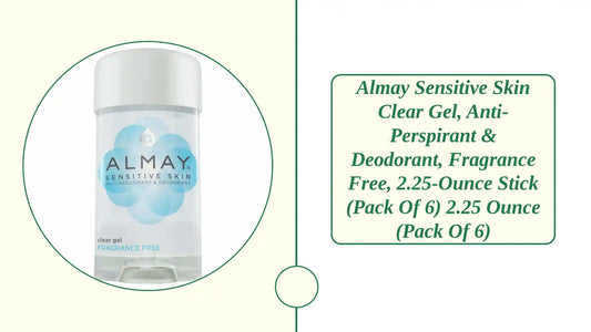 Almay Sensitive skin Clear Gel, Anti-Perspirant & Deodorant, Fragrance Free, 2.25-Ounce Stick (Pack of 6) 2.25 Ounce (Pack of 6) by@Outfy