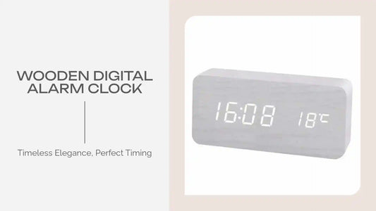 Wooden Digital Alarm Clock by@Outfy