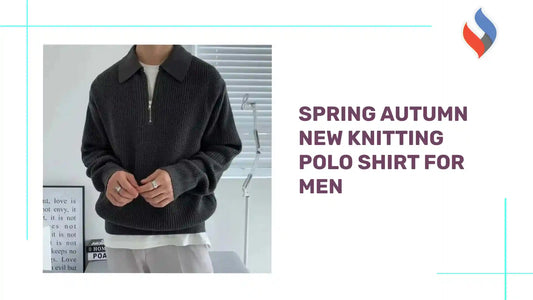Spring Autumn New Knitting Polo Shirt for Men by@Outfy