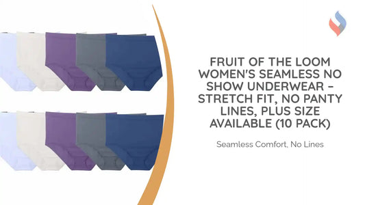 Fruit of the Loom Women's Seamless No Show Underwear – Stretch Fit, No Panty Lines, Plus Size Available (10 Pack) by@Outfy
