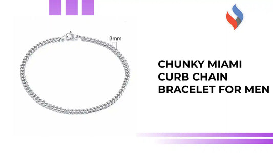 Chunky Miami Curb Chain Bracelet for Men by@Outfy