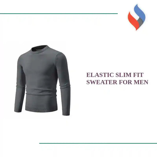 Elastic Slim Fit Sweater for Men by@Outfy
