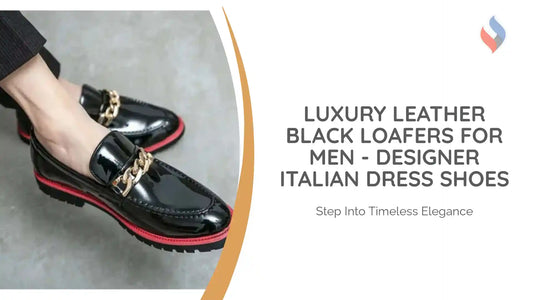 Luxury Leather Black Loafers for Men - Designer Italian Dress Shoes by@Outfy
