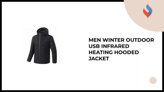 Men Winter Outdoor USB Infrared Heating Hooded Jacket by@Outfy