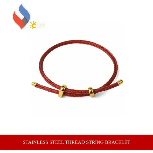 Stainless Steel Thread String Bracelet by@Outfy