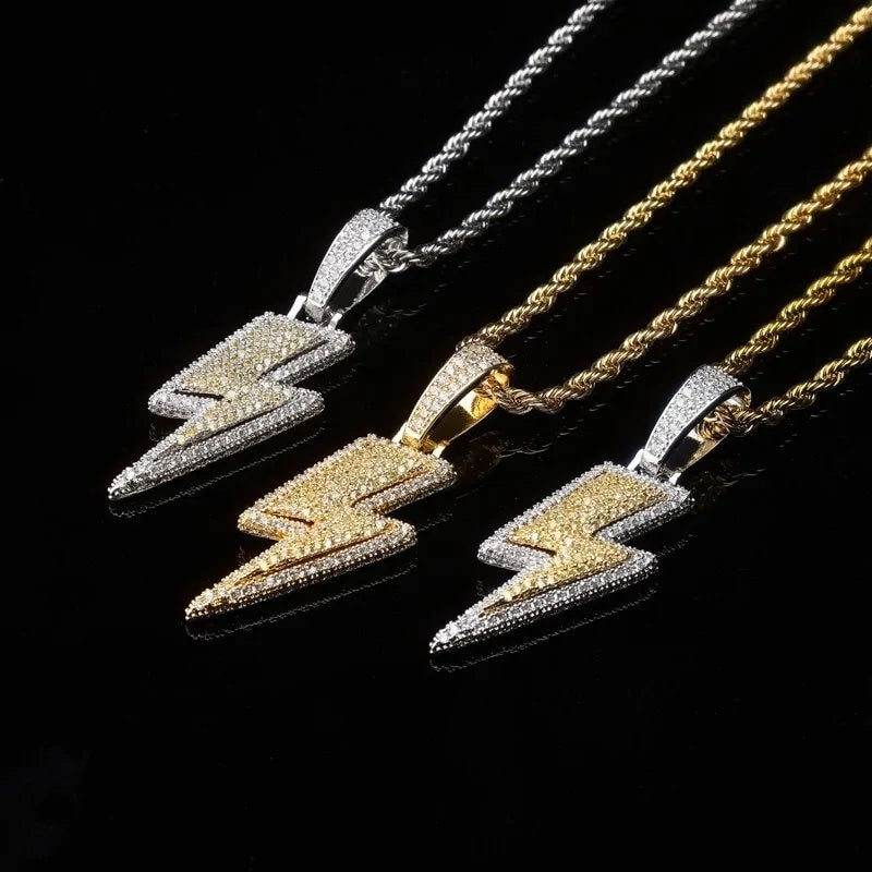 2020 Lightning Zircon Pendant Necklace for Men Vivareflex Online