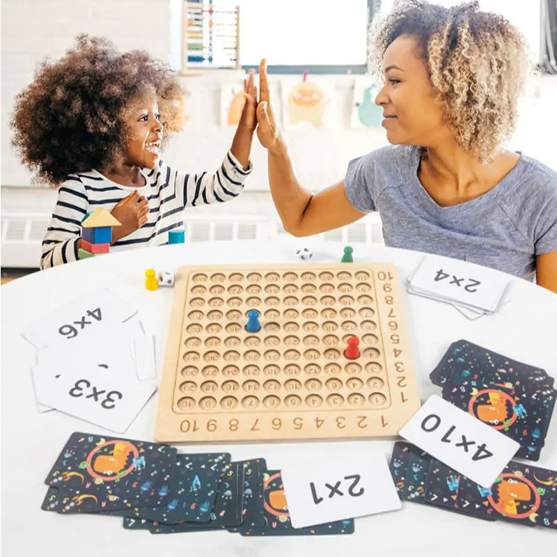 Tableau de mathématiques Montessori en bois