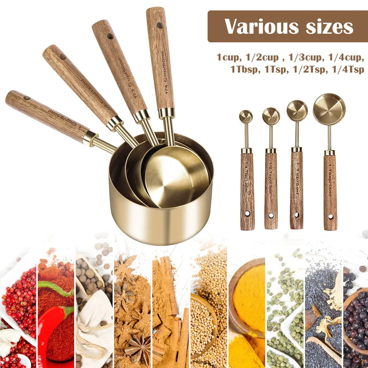 8-Piece Measure Cup and Spoon Set - Vivareflex Online