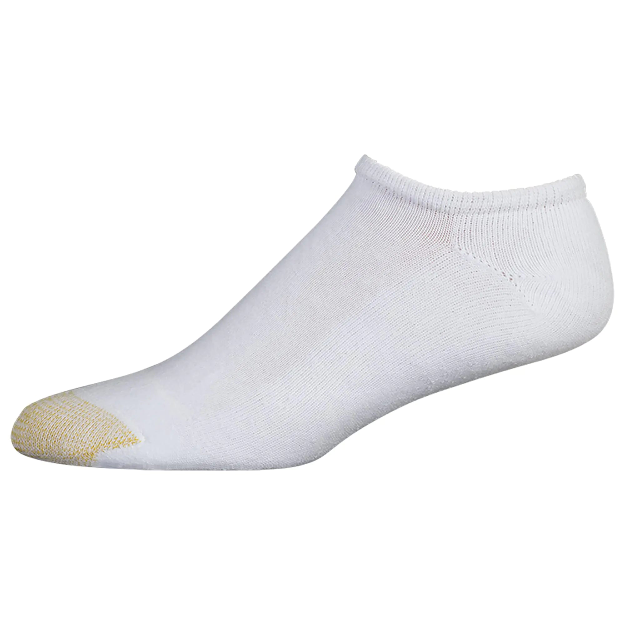 Calcetines deportivos invisibles de algodón 656F de GOLDTOE para hombre, varios pares, 1 PAQUETE DE 6 PARES, tallas de calzado 12-16, color blanco (6 pares) 